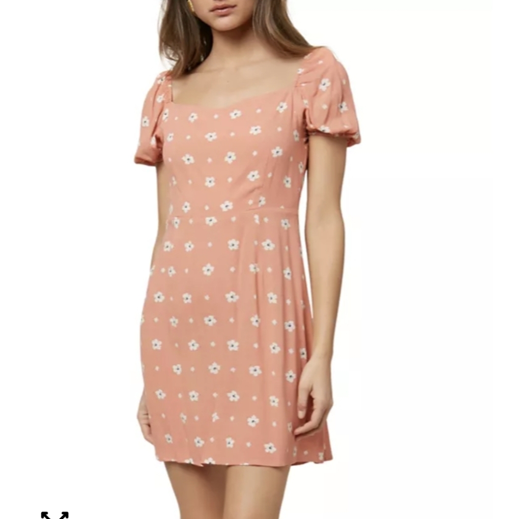 🌺 O'Neill Mandia Puff-Sleeve Dress